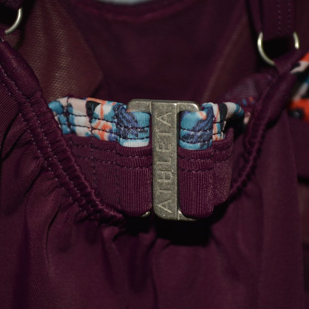 Athleta Plum Swim Cover-Up with Floral Trim - Picture 6 of 9